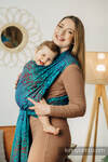 Żakardowa chusta do noszenia dzieci, bawełna - FLORES - DIVE - rozmiar XL