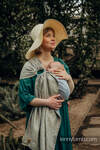 Ringsling, Jacquard Weave (50% cotton, 50% bamboo viscose), with gathered shoulder - ENCHANTED NOOK - MARIGOLD - standard 1.8m