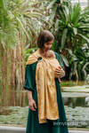 Żakardowa chusta kółkowa do noszenia dzieci, 100% wiskoza bambusowa, ramię bez zakładek - WOLNY DUCH - AURUM - standard 1.8m