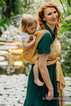 Żakardowa chusta do noszenia dzieci, 100% wiskoza bambusowa - WOLNY DUCH - AURUM - rozmiar M