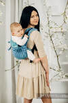 Lenny Buckle Onbuhimo baby carrier, standard size, jacquard weave (100% cotton) - PEACOCK'S TAIL - HEYDAY 