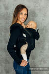 My First Baby Carrier - LennyGo with Mesh, Baby Size, herringbone weave 86% cotton, 14% polyester - LITTLE HERRINGBONE EBONY BLACK