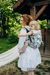 Lenny Buckle Onbuhimo baby carrier, preschoolsize, jacquard weave (100% linen) - VIRIDIFLORA - ASH 