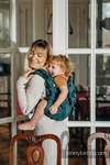 Lenny Buckle Onbuhimo baby carrier, preschool size, jacquard weave (51% cotton 49% silk) - WILD WINE - IVY