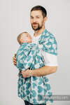 Żakardowa chusta kółkowa do noszenia dzieci, (100% bawełna), ramię bez zakładek - LOVKA PETITE - BOUNDLESS  - standard 1.8m