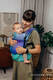 LennyLight Carrier, Standard Size, jacquard weave 100% cotton - PEACOCK’S TAIL - FANTASY #babywearing