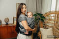 LennyHybrid Half Buckle Carrier, Standard Size, herringbone weave 100% cotton - LITTLE HERRINGBONE OMBRE GREY #babywearing