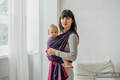 Écharpe, jacquard (45% soie tussah, 32% coton peigné, 16% laine mérinos, 5% soie, 2% cachemire) - EXPERIMENT no. 29 - size S #babywearing