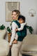 LennyPreschool Carrier, Preschool Size, herringbone weave 100% cotton - EMERALD #babywearing