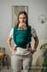 Écharpe de la gamme de base - EMERALD, tissage herringbone, 100 % coton, taille S #babywearing