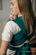 Écharpe de la gamme de base - EMERALD, tissage herringbone, 100 % coton, taille S #babywearing