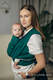 Tragetuch - EMERALD,  Fischgrätmuster (100% Baumwolle) - Größe S #babywearing