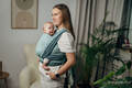 Mein Erstes Tragetuch, Fischgrätmuster (100% Baumwolle) - LITTLE HERRINGBONE BABY MINT - Größe XS #babywearing