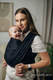 Baby Sling, Herringbone Weave (100% cotton) - LITTLE HERRINGBONE EBONY BLACK - size XS (grade B) #babywearing