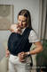 Baby Sling, Herringbone Weave (100% cotton) - LITTLE HERRINGBONE EBONY BLACK - size M (grade B) #babywearing