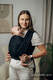 Baby Sling, Herringbone Weave (100% cotton) - LITTLE HERRINGBONE EBONY BLACK - size M #babywearing