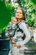 Mochila LennyUpGrade, talla estándar, tejido jaqurad (68% algodón, 16% lino, 16% modal) - BIRDY - WHITE NOISE #babywearing