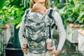 Mochila LennyUpGrade, talla estándar, tejido jaqurad (68% algodón, 16% lino, 16% modal) - BIRDY - WHITE NOISE #babywearing