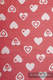 SWEETHEART CORAL and CREME, jacquard weave fabric, 100% cotton, width 140 cm #babywearing