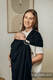 Sling de argolas, Tamanho Padrão 1,8m, LITTLE HERRINGBONE - EBONY BLACK  #babywearing