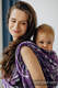 Żakardowa chusta do noszenia dzieci (39% wełna merino, 28% bawełna czesana, 23% len, 10% jedwab tussah) - EKSPERYMENT nr 35 - rozmiar M #babywearing