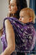 Żakardowa chusta do noszenia dzieci (39% wełna merino, 28% bawełna czesana, 23% len, 10% jedwab tussah) - EKSPERYMENT nr 35 - rozmiar M #babywearing