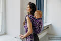 Żakardowa chusta do noszenia dzieci (39% wełna merino, 28% bawełna czesana, 23% len, 10% jedwab tussah) - EKSPERYMENT nr 35 - rozmiar M #babywearing