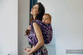 Żakardowa chusta do noszenia dzieci (39% wełna merino, 28% bawełna czesana, 23% len, 10% jedwab tussah) - EKSPERYMENT nr 35 - rozmiar M #babywearing