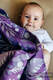 Żakardowa chusta do noszenia dzieci (39% wełna merino, 28% bawełna czesana, 23% len, 10% jedwab tussah) - EKSPERYMENT nr 35 - rozmiar M #babywearing