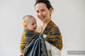 Bandolera de anillas, tejido Jacquard (45% seda tusor, 32% algodón peinado, 19% lana merino, 4% cachemira) con plegado simple - EXPERIMENT no.37 - standard 1.8m #babywearing