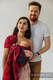 Żakardowa chusta kółkowa do noszenia dzieci (45% wełna merino, 32% bawełna czesana, 23% jedwab morwowy) ramię bez zakładek - EKSPERYMENT nr 38 - standard 1.8m #babywearing