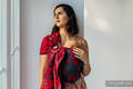 Żakardowa chusta kółkowa do noszenia dzieci (45% wełna merino, 32% bawełna czesana, 23% jedwab morwowy) ramię bez zakładek - EKSPERYMENT nr 38 - standard 1.8m #babywearing