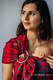 Żakardowa chusta kółkowa do noszenia dzieci (45% wełna merino, 32% bawełna czesana, 23% jedwab morwowy) ramię bez zakładek - EKSPERYMENT nr 38 - standard 1.8m #babywearing