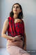 Żakardowa chusta do noszenia dzieci (45% wełna merino, 32% bawełna czesana, 23% jedwab morwowy) - EKSPERYMENT nr 38 - rozmiar S #babywearing