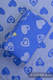 Baby Wrap, Jacquard Weave (100% cotton) - SWEETHEART BLUE & GRAY - size M #babywearing