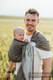 Ring Sling, Chevron Weave, with gathered shoulder (100% linen) - ARROW - WOOD - standard 1.8m #babywearing