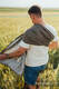 Ring Sling, Chevron Weave, with gathered shoulder (100% linen) - ARROW - WOOD - standard 1.8m #babywearing