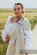 Ring Sling, Chevron Weave, with gathered shoulder (100% linen) - ARROW - WHISPER - standard 1.8m #babywearing