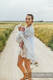 Ring Sling, Chevron Weave, with gathered shoulder (100% linen) - ARROW - WHISPER - standard 1.8m #babywearing