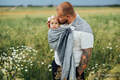 Ring Sling, Chevron Weave, with gathered shoulder (100% linen) - ARROW - WAVE - standard 1.8m #babywearing