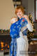 Baby Wrap, Jacquard Weave (100% cotton) - SWEETHEART BLUE & GRAY - size M #babywearing