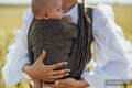 Baby Wrap, chevron weave (100% linen) - ARROW - WOOD - size M #babywearing