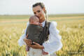 Baby Wrap, chevron weave (100% linen) - ARROW - WOOD - size M #babywearing