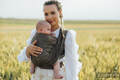Baby Wrap, chevron weave (100% linen) - ARROW - WOOD - size M #babywearing