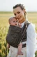 Baby Wrap, chevron weave (100% linen) - ARROW - WOOD - size S #babywearing