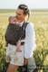 Baby Wrap, chevron weave (100% linen) - ARROW - WOOD - size M #babywearing