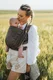 Baby Wrap, chevron weave (100% linen) - ARROW - WOOD - size S #babywearing