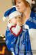 Ringsling, Jacquard Weave (100% cotton) - SWEETHEART BLUE & GRAY - long 2.1m #babywearing