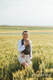 Baby Wrap, chevron weave (100% linen) - ARROW - WOOD - size XS #babywearing