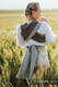 Baby Wrap, chevron weave (100% linen) - ARROW - WOOD - size M #babywearing